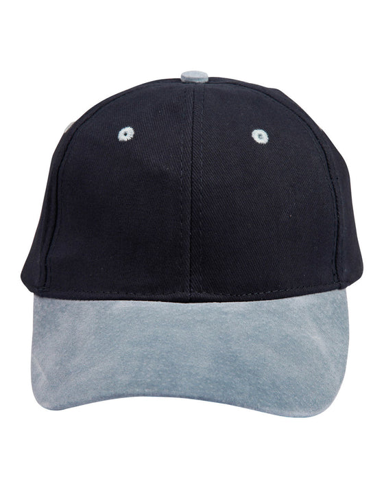 SUEDE PEAK CAP - madhats.com.au