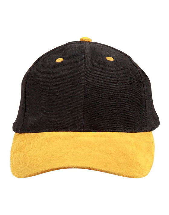 SUEDE PEAK CAP - madhats.com.au