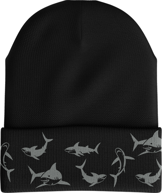 Swim With Sharks Beanie - madhats.com.au