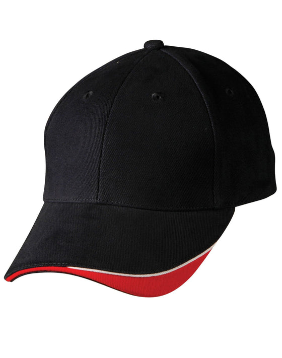 The edge, two tone heavy brushed sandwich peak - madhats.com.au