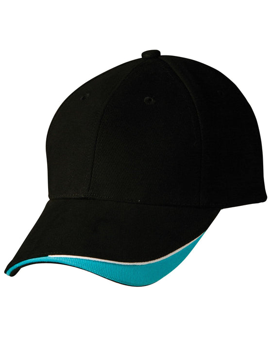 The edge, two tone heavy brushed sandwich peak - madhats.com.au