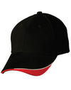 The edge, two tone heavy brushed sandwich peak - madhats.com.au