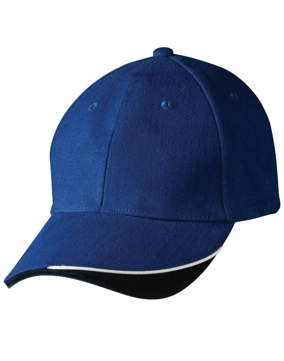 The edge, two tone heavy brushed sandwich peak - madhats.com.au