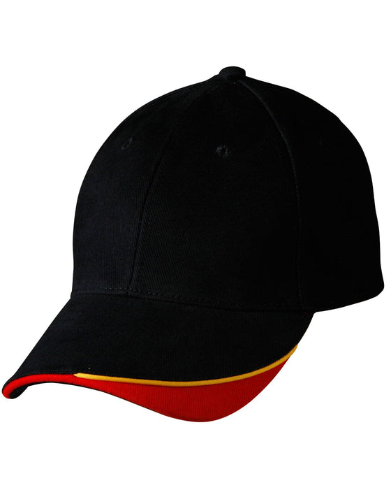 The edge, two tone heavy brushed sandwich peak - madhats.com.au