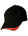 The edge, two tone heavy brushed sandwich peak - madhats.com.au