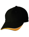 The edge, two tone heavy brushed sandwich peak - madhats.com.au