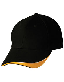  The edge, two tone heavy brushed sandwich peak - madhats.com.au