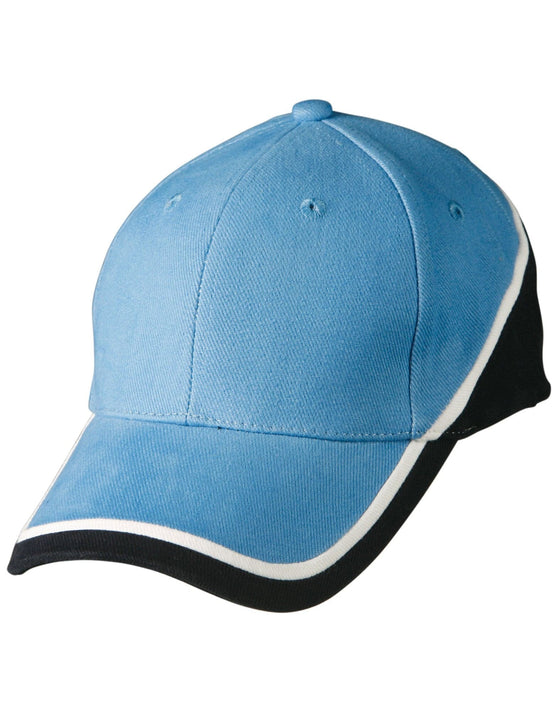 Tri-color sue heavy brushed cotton cap - madhats.com.au