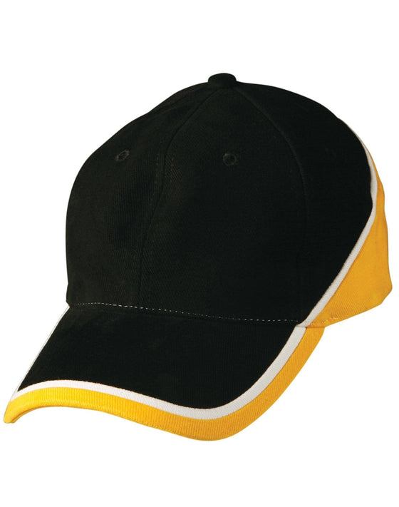 Tri-color sue heavy brushed cotton cap - madhats.com.au