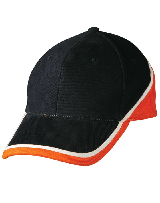 Tri-color sue heavy brushed cotton cap - madhats.com.au