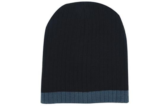 Two Tone Cable Knit Beanie - Toque - madhats.com.au