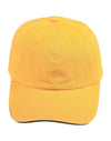 Washed polo cotton unstructured cap sandwich cap - madhats.com.au