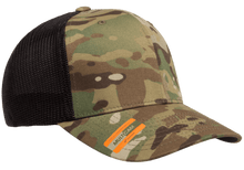  Yupoong Flexfit MultiCam Cotton Camo Trucker Mesh - madhats.com.au