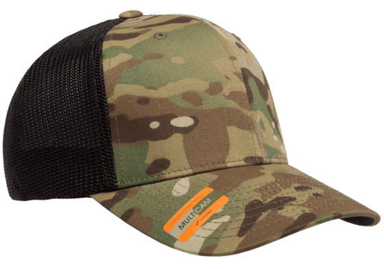 Yupoong Flexfit MultiCam Cotton Camo Trucker Mesh - madhats.com.au