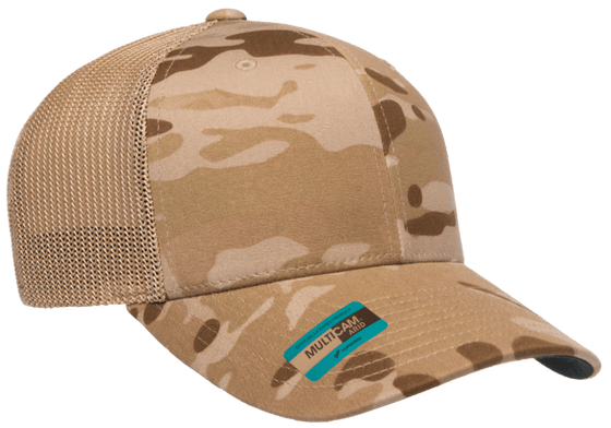 Yupoong Flexfit MultiCam Cotton Camo Trucker Mesh - madhats.com.au