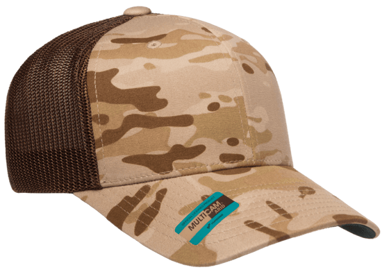 Yupoong Flexfit MultiCam Cotton Camo Trucker Mesh - madhats.com.au