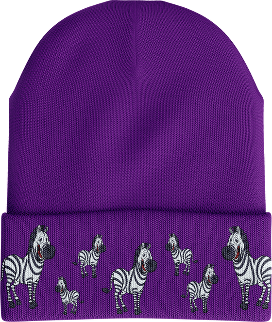 Ziva Zebra Beanie - madhats.com.au