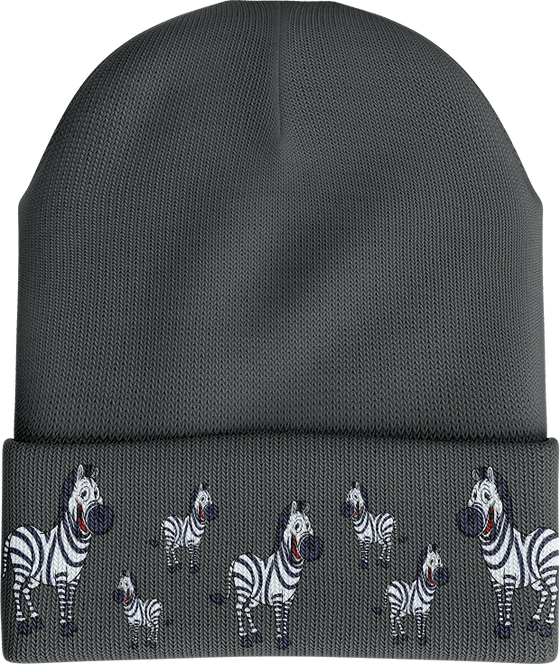 Ziva Zebra Beanie - madhats.com.au