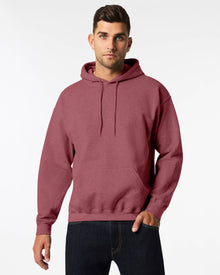  18500 ADULT 50/50 HOODED SWEAT HTR SP DKMARARGE