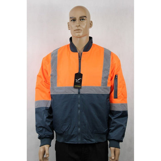 2259# X TAPE HI VIS BOMBER JACKET - kustomteamwear.com