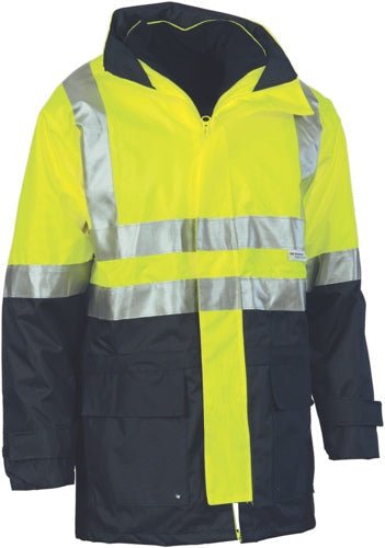 4 in 1 HiVis Two Tone Breathable Jacket with Vest and 3M R/Tape - kustomteamwear.com