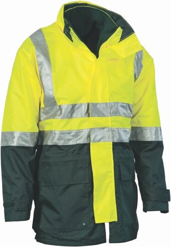 4 in 1 HiVis Two Tone Breathable Jacket with Vest and 3M R/Tape - kustomteamwear.com