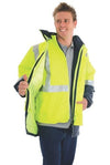 4 in 1 HiVis Two Tone Breathable Jacket with Vest and 3M R/Tape - kustomteamwear.com