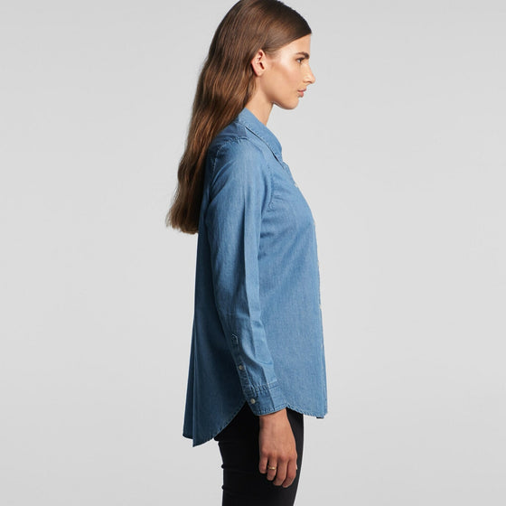 4042 WOS BLUE DENIM SHIRT - kustomteamwear.com