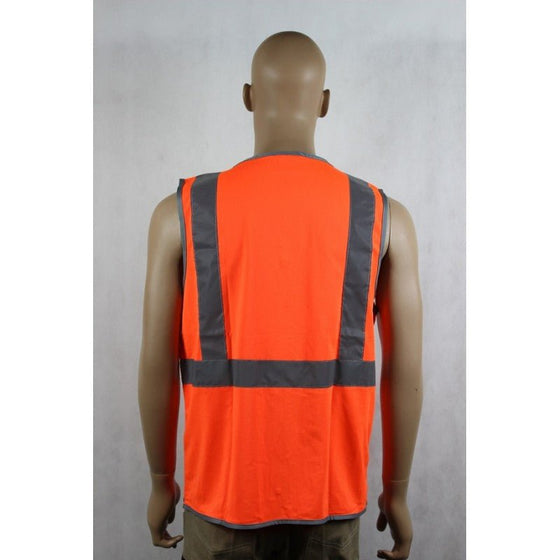 60535# HI VIS VEST WITH ZIPPER & POCKETS - kustomteamwear.com