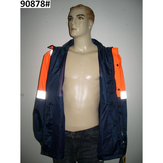 90878# HI VIS JACKET (MESH LINING) - kustomteamwear.com