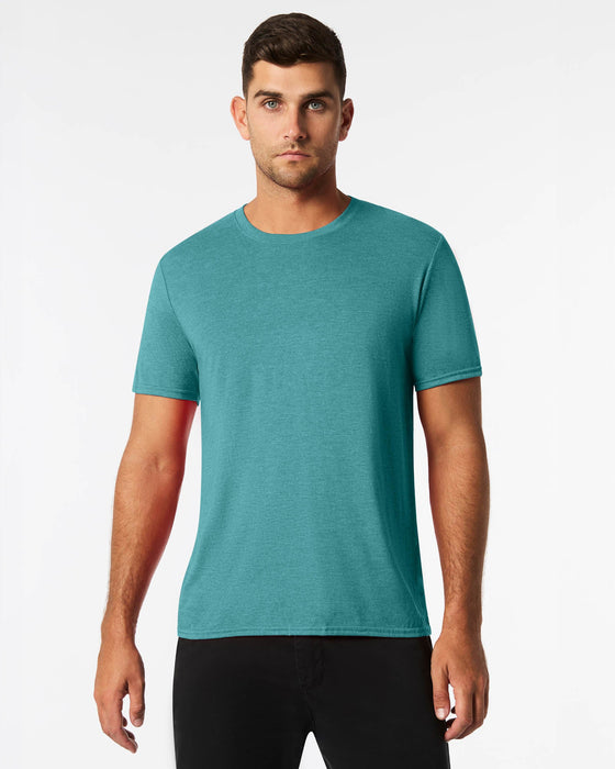 6750 ADULT SS TRI BLEND TEE HTR GALAPAGOS BLUE
