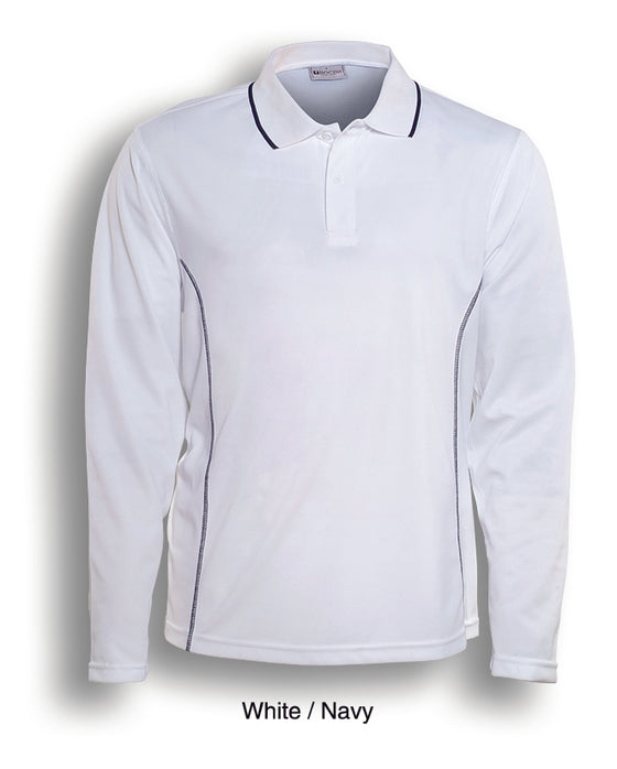 STITCH FEATURE ESSENTIALS-MEN'S LONG SLEEVE POLO