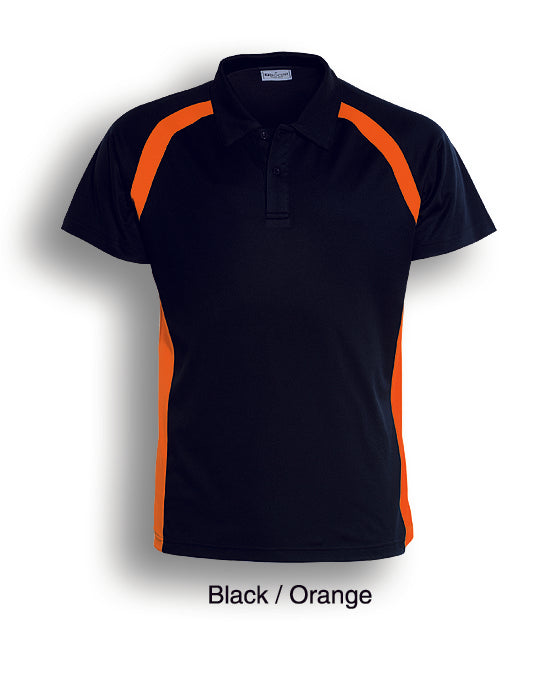 TEAM ESSENTIALS-MENS SHORT SLEEVE CONTRAST PANEL POLO