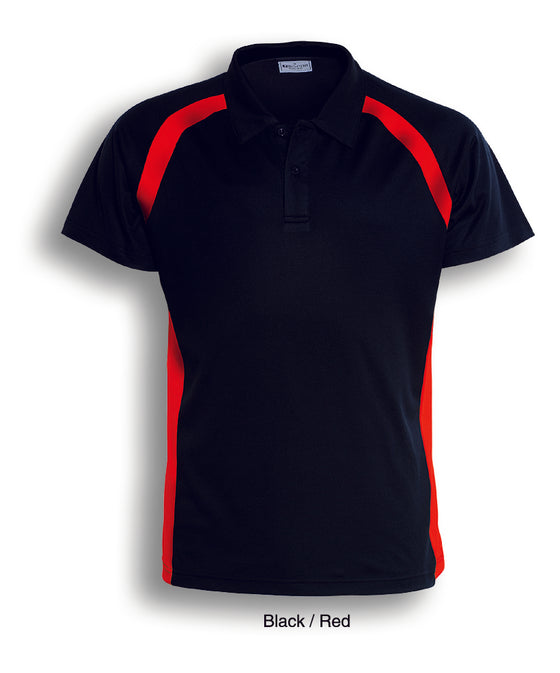 TEAM ESSENTIALS-MENS SHORT SLEEVE CONTRAST PANEL POLO