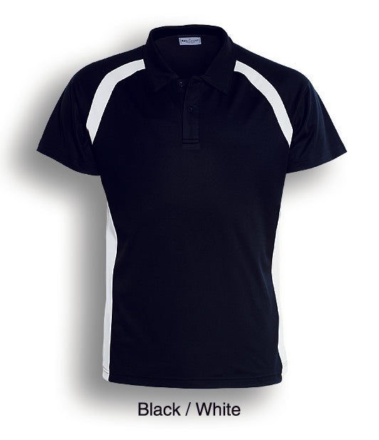 TEAM ESSENTIALS-MENS SHORT SLEEVE CONTRAST PANEL POLO