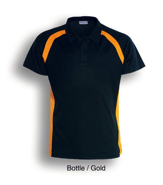 TEAM ESSENTIALS-MENS SHORT SLEEVE CONTRAST PANEL POLO