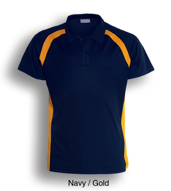 TEAM ESSENTIALS-MENS SHORT SLEEVE CONTRAST PANEL POLO