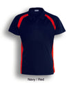 TEAM ESSENTIALS-MENS SHORT SLEEVE CONTRAST PANEL POLO