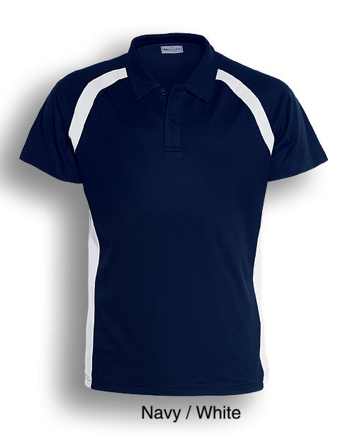 TEAM ESSENTIALS-MENS SHORT SLEEVE CONTRAST PANEL POLO