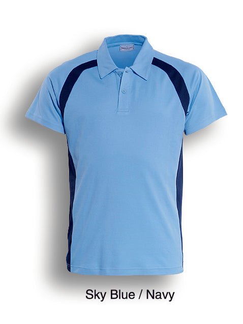 TEAM ESSENTIALS-MENS SHORT SLEEVE CONTRAST PANEL POLO
