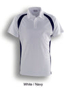 TEAM ESSENTIALS-MENS SHORT SLEEVE CONTRAST PANEL POLO