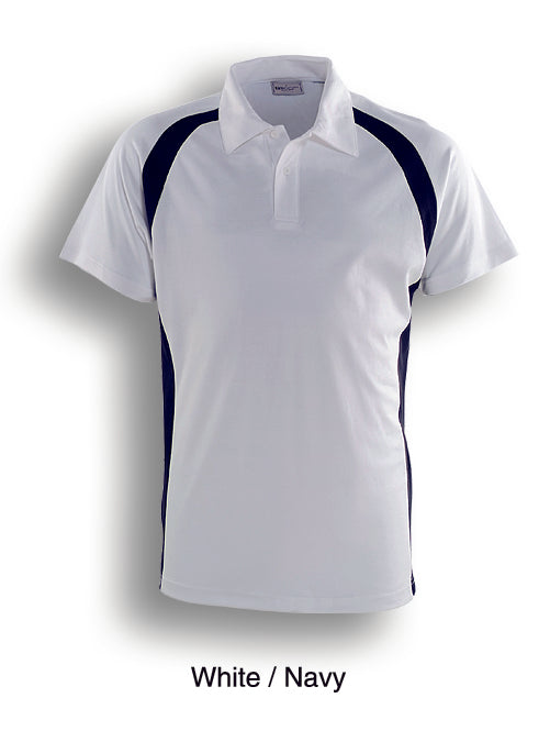 TEAM ESSENTIALS-MENS SHORT SLEEVE CONTRAST PANEL POLO