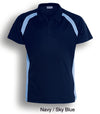 TEAM ESSENTIALS-LADIES SHORT SLEEVE CONTRAST PANEL POLO