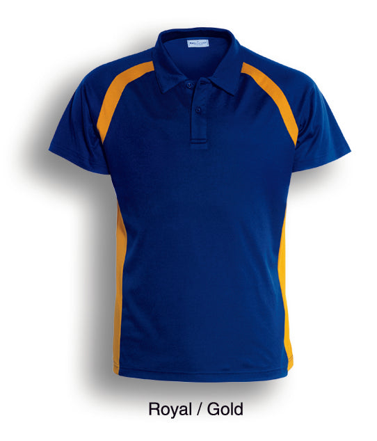 TEAM ESSENTIALS-LADIES SHORT SLEEVE CONTRAST PANEL POLO