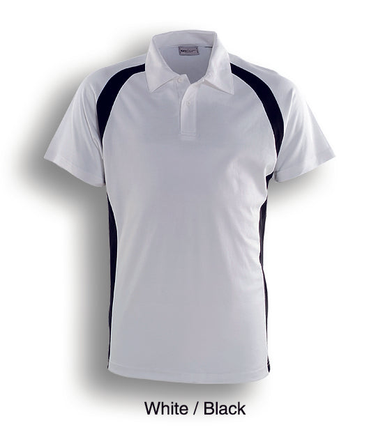 TEAM ESSENTIALS-LADIES SHORT SLEEVE CONTRAST PANEL POLO