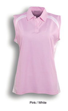  TEAM ESSENTIALS- LADIE SLEEVELESS CONTRAST POLO