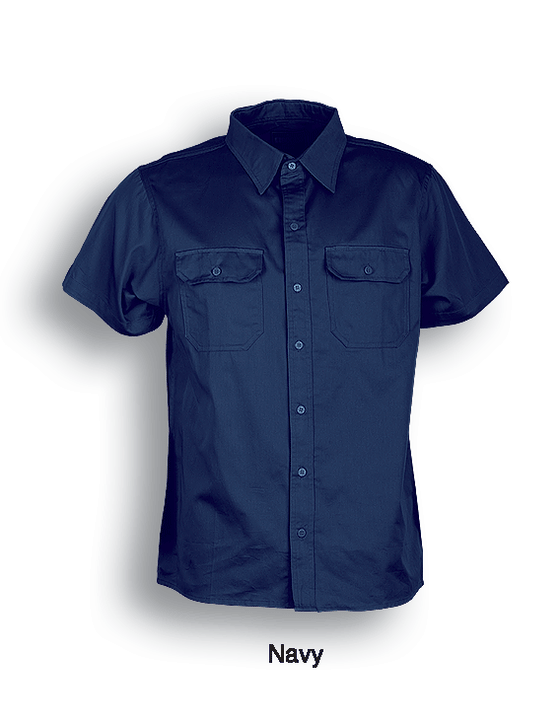 COTTON DRILL WORK SHIRT S/S