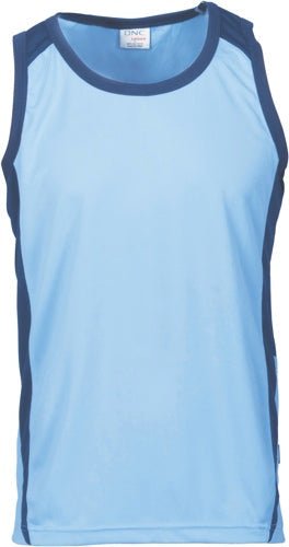 Adult Cool-Breathe Contrast Singlet - kustomteamwear.com