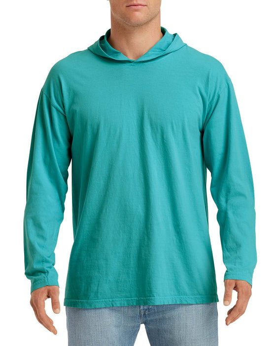 Adult Heavyweight Long Sleeve Hooded T-Shirt - kustomteamwear.com