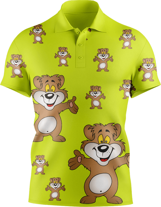 Billy Bear Men's Short Sleeve Polo - fungear.com.au